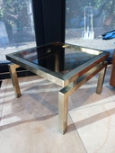 Belgochrom vintage brass side table or coffee table