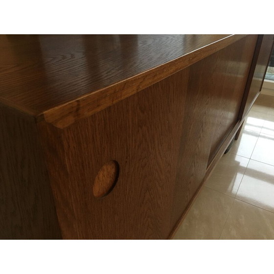 Image 1 of Scandinavian vintage solid oakwood sideboard, Denmark 1960