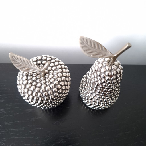 Set vintage studs appel en peer jaren 60 / 70