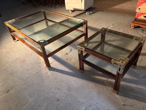 Spanish vintage coffee table from S.T Valenti, with corner table