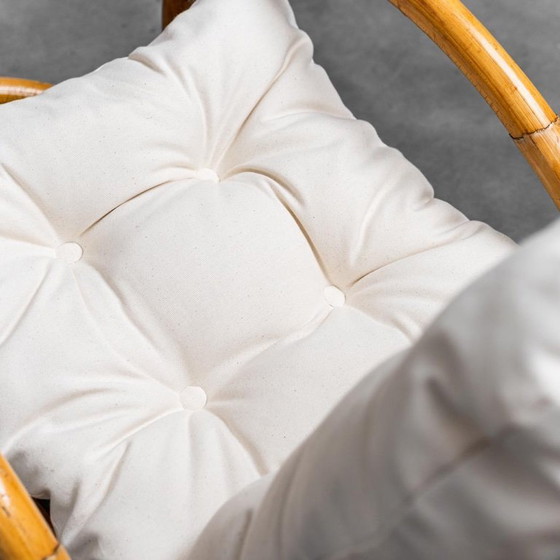 Image 1 of PAAR VAN SLIEDREGT NOORDWOLDE BAMBOE SCHOMMELSTOELEN, VINTAGE, JAREN 1970