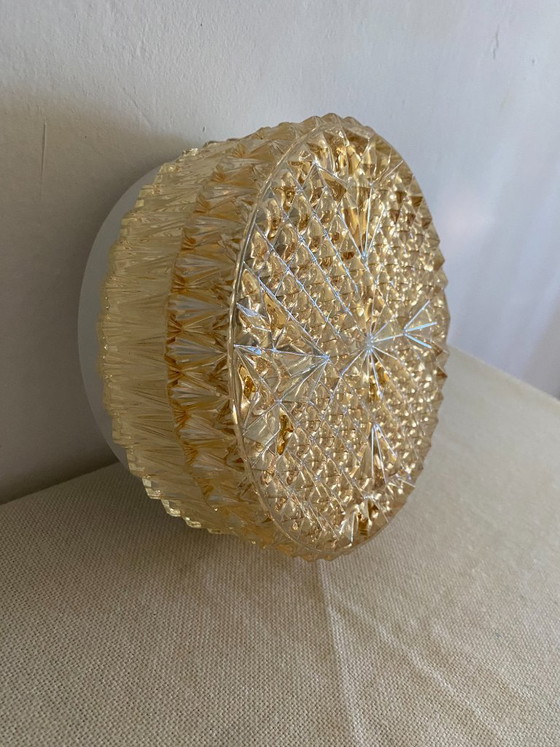 Plafoniera Vintage Geometrica in Vetro Pressato, Anni '70 – Plafoniere (photo 9 of 15)