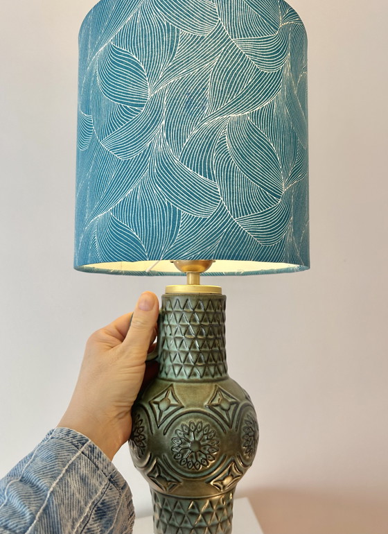 Image 1 of Zeldzame keramische lamp, gemaakt van een vaas door Bodo Mans voor Bay Keramik.