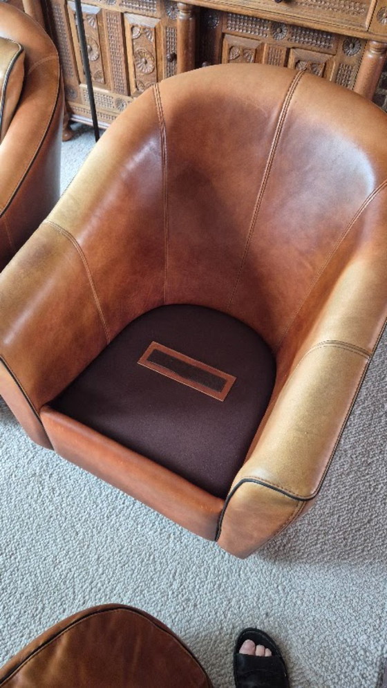 Set van 2 vintage clubstoelen van cognacbruin leer – Cuoietto Leather – Kok Wooninrichting Amersfoort (photo 5 of 19)