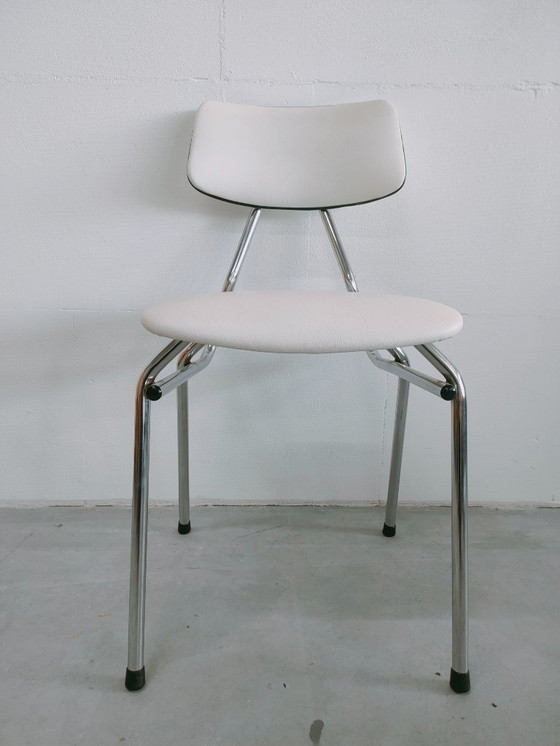 Image 1 of sedia da pranzo vintage anni '60 in tubolare, sedia laterale