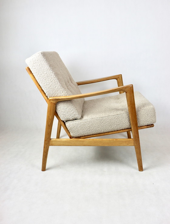 Image 1 of Sillón de roble Stefan beige polaco, década de 1970