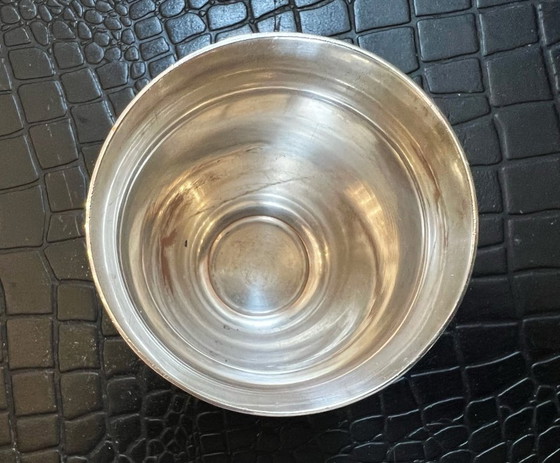 Image 1 of Silver-plated metal cup decorated with shells and gadroons, 2 hallmarks, silversmith Daniel Crégut