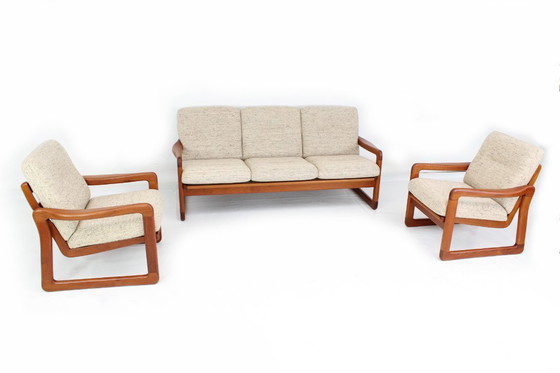 Image 1 of Come nuovo! Divano Holstebro di design danese di metà secolo, in teak massello, lana vergine di prima qualità, condizioni da esp