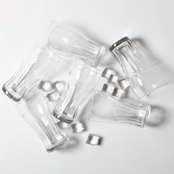Lot de 6 verres Coca-Cola classiques vintage transparents 300 ml / années 1990 – Verres et carafes, Glass (photo 4 of 7)