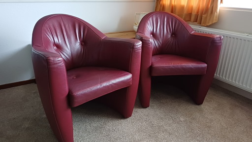 Leolux Carabita 2 pieces burgundy red