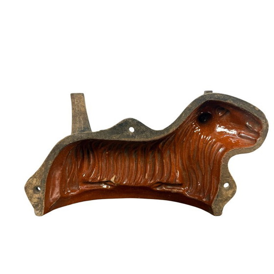 Ceramic baking mold in the shape of a lamb, Kitchen accessories, Brown, Vintage (photo 2 of 7)