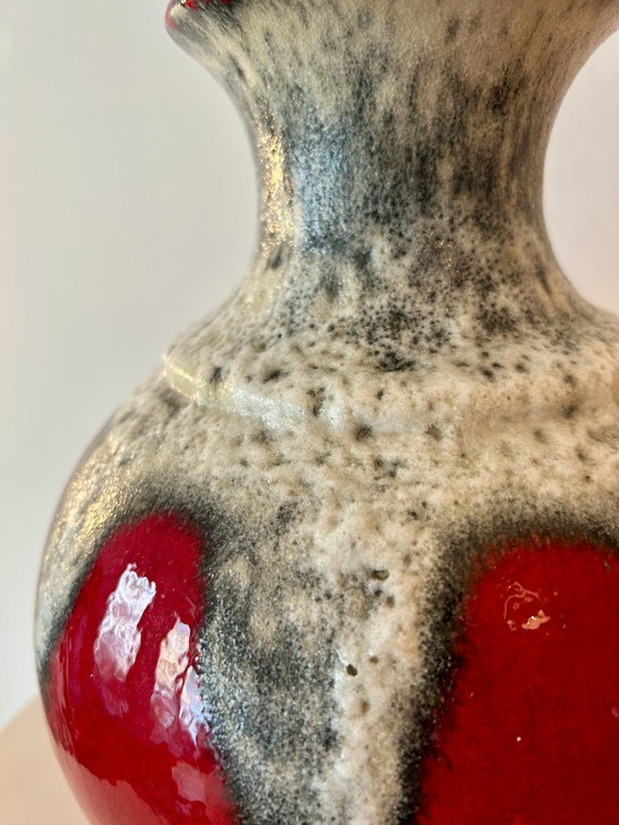 Image 1 of Striking table lamp with dragon shade - upcycled from a Fat Lava vase by Bay