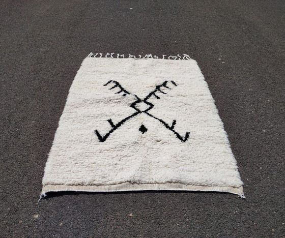 Kleiner marokkanischer Berber-Atlas-Teppich, handgeknüpft, 100/200 cm – Alessi, Teppiche & Läufer, Wool (photo 3 of 7)