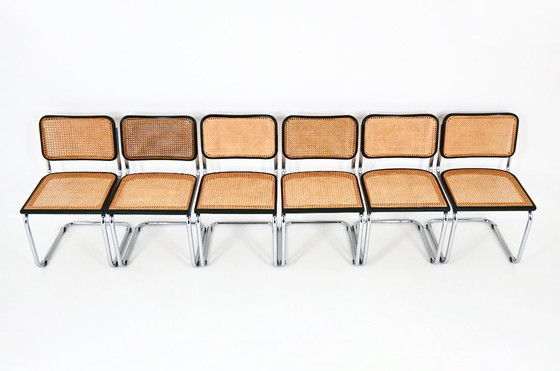 Image 1 of Chaises de salle à manger style B32 de Marcel Breuer, lot de 6