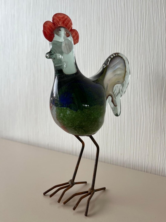 Image 1 of Murano glass rooster - Italian craftsmanship