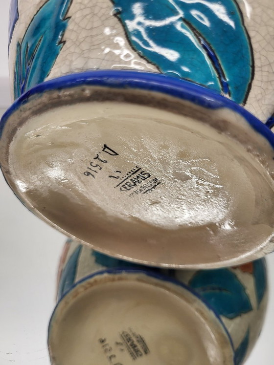 Image 1 of Boch Frères Keramis vase – decor D.2516 – ca. 1939 – Belgium
