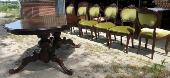 Image 1 of 6 barok eetkamerstoelen