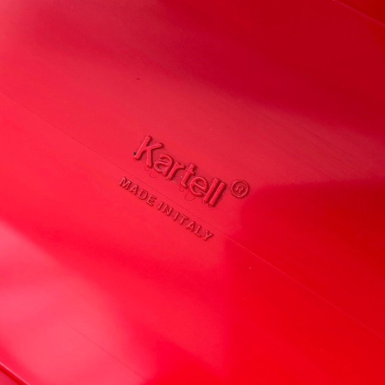 Rood Tijdschriftenrek van Giotto Stoppino voor Kartell, jaren 70 – Plastic (photo 6 of 6)