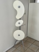 Lampadaire orbital blanc avec variateur