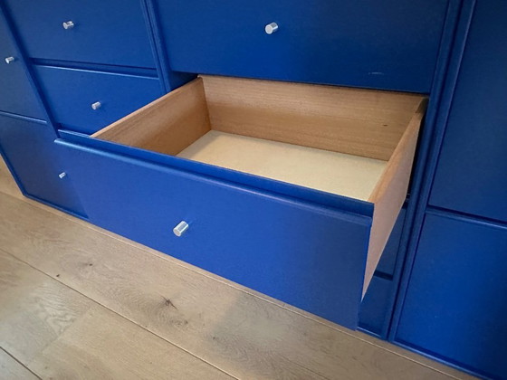 Image 1 of 4x blauwe kastjes van Montana (2 x deurtjes en 2 x laden)