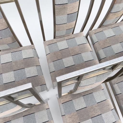 Vintage brass set of 6 chairs