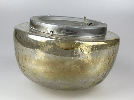Image 1 of 60s 70s plafondlamp Plafoniere Flush Mount Böhmer Leuchten Duitsland Glas