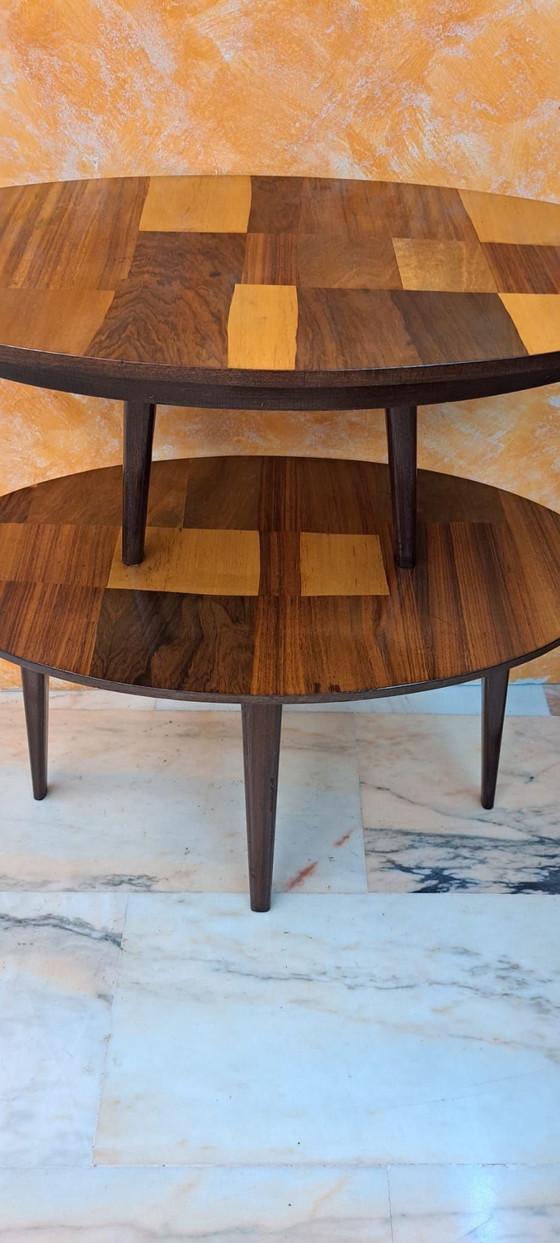 Mid Century Tafel jaren 60, Bijzettafels, Hout, Bruin (foto 5 van 9)