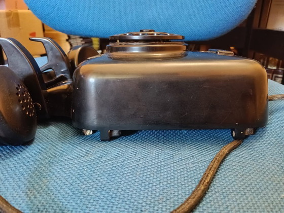 Siemens Milano S36 Black Bakelite Telephone Year 1944 – Decorative Objects, Plastic (photo 4 of 7)
