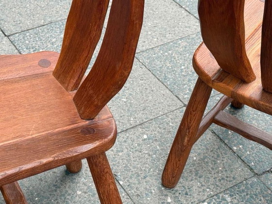 1/6 De Puydt Kunstmeubelen Chair Solid Oak 70s, Dining chairs, Wood, Brown (photo 2 of 7)