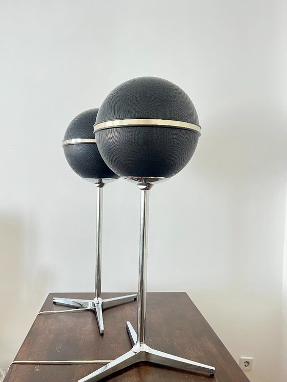 Image 1 of Altoparlanti sferici originali vintage Grundig Audiorama 7000/8000: iconico design tedesco degli anni '70