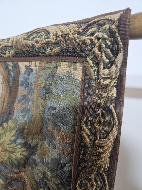 Wandtapijt met jachtmotief in Aubusson-stijl van JP Paris, jaren 70 – Wanddecoratie, Textile, 1970 (photo 16 of 18)