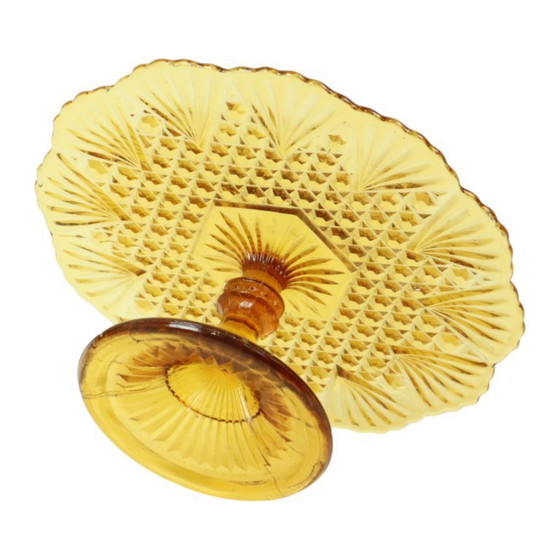 Image 1 of Bandeja de ámbar Art Déco para tartas