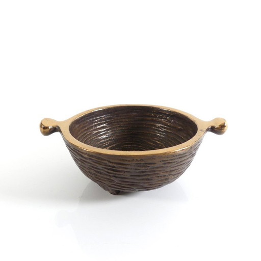 Small bronze bowl, brutalist style, 1960s
