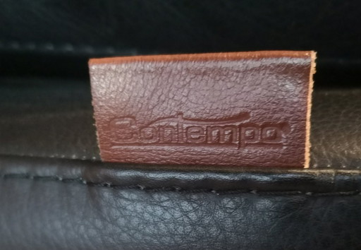 2 x Zweisitzer CONTEMPO schwarzes Leder