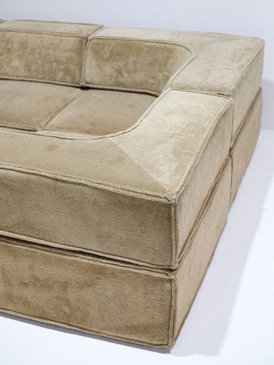 XXL Cor Trio Modulaire Sofa Landscape Bank Beige Geel 1973 – Modulaire banken, Textile (photo 8 of 21)