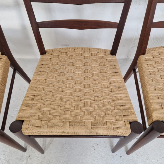4 Vintage eetkamerstoelen naar Cees Braakman SB09 met nieuw papercord – Rattan, Wood (photo 4 of 6)