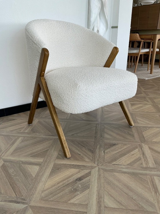 Bucket seat in white boucle fabric – ZARA, Side chairs, Textile (photo 5 of 5)
