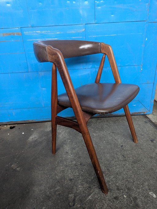 Sedia vintage in teak Harlev per Farstrup