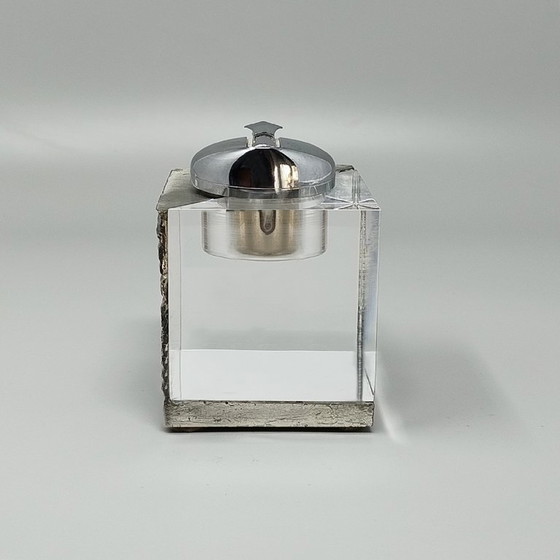 Image 1 of 1970s Gorgeous Brutalist Smoking Set. Made in Italy