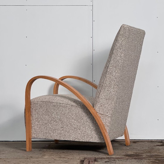 Image 1 of Poltrona Art Déco francese con schienale extra-alto, anni '30 — Completamente ristrutturata