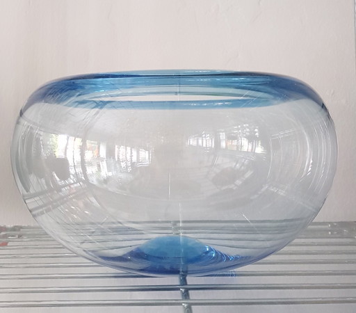 Ocean Blue Bowl By Per Lütken For Holmegaard, 1950S