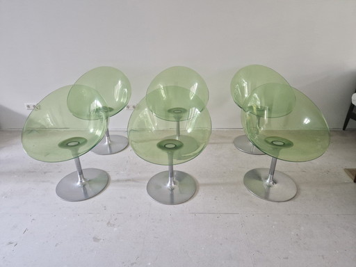 6x Kartell Eros Philippe Starck chaises