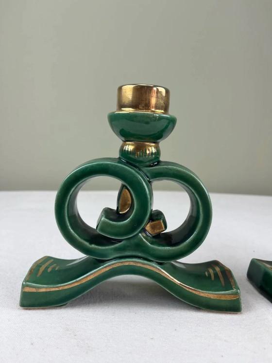 Keramik-Kerzenhalter aus den 1950er Jahren – Porcelain, Vintage (photo 13 of 15)