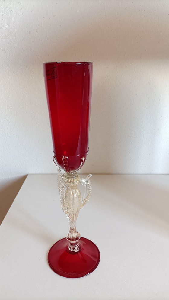 Image 1 of Murano geblazen glazen beker van Nason Moretti