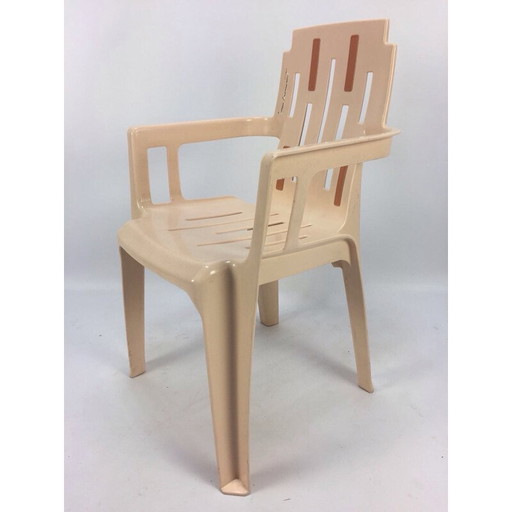 Vintage set van 3 Boston tuinstoelen door Pierre Paulin voor Herny Massonnet Postzegel - jaren 1980