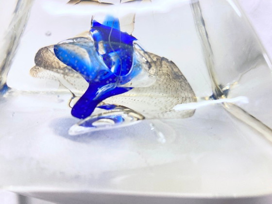 Image 1 of Signed glass paperweight by Pavel Molnar, pyramid shape, 1970s/80s