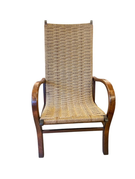 Image 1 of Rarität! Original Bauhaus-Sessel von Erich Dieckmann um 1925. Eine Designikone in der seltenen Form des Hochlehners