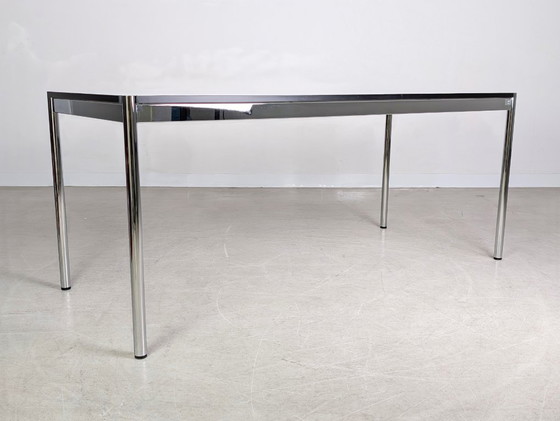 Image 1 of Escritorio USM Haller original, mesa de comedor blanca, mesa de diseño