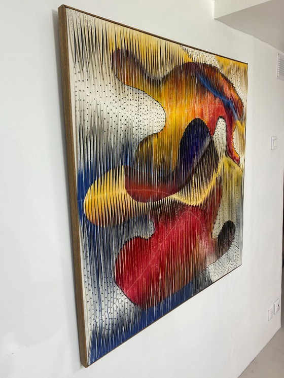Image 1 of Textile sculpture-painting: The Dance of Colors