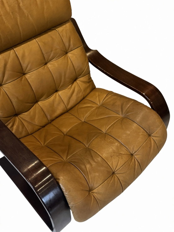 Design Sigurd Resell „Gatsby“|Fauteuil Cantilever|Vatne Møbler|1970, Cuir, Marron (photo 9 sur 11)